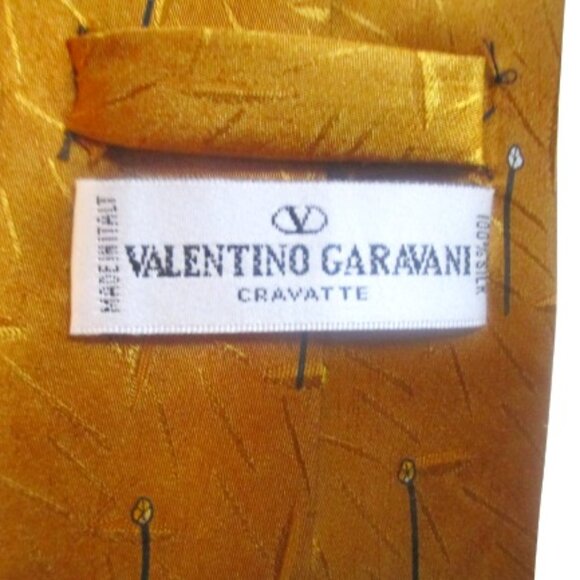 Valentino Garavani Men's Gold Tie - Picture 2 of 6
